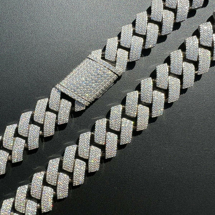 22MM Iced Out Moissnaite Cuban Link Hip Hop Chain