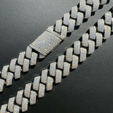 22MM Iced Out Moissnaite Cuban Link Hip Hop Chain