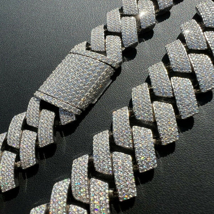 22MM Iced Out Moissnaite Cuban Link Hip Hop Chain