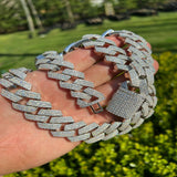 22MM Iced Out Moissnaite Cuban Link Hip Hop Chain