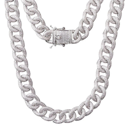 925 Sterling Silver Moissanite Miami Iced Out Cuban Chain