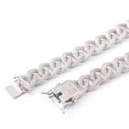 925 Sterling Silver Moissanite Miami Iced Out Cuban Chain