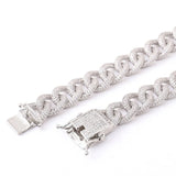 925 Sterling Silver Moissanite Miami Iced Out Cuban Chain
