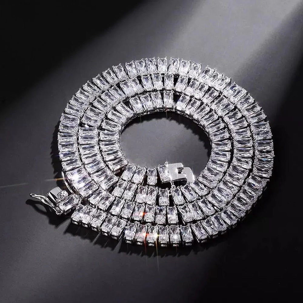 Radiant Cut Full Iced Out Colorless Moissanite Hip Hop Chain