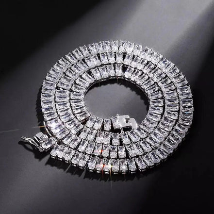 Radiant Cut Full Iced Out Colorless Moissanite Hip Hop Chain