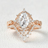 Moissanite D Color Oval Cut Filigree Anniversary Gift For Women