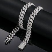 D Color Moissanite Diamond Miami Cuban Link Chain