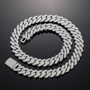 D Color Moissanite Diamond Miami Cuban Link Chain