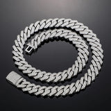 D Color Moissanite Diamond Miami Cuban Link Chain