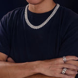 D Color Moissanite Diamond Miami Cuban Link Chain