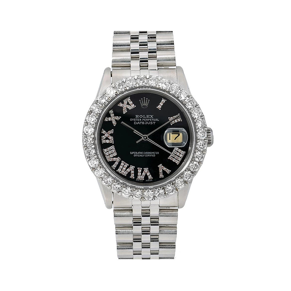 Stainless Steel Moisssanite Diamond Wrist Watch