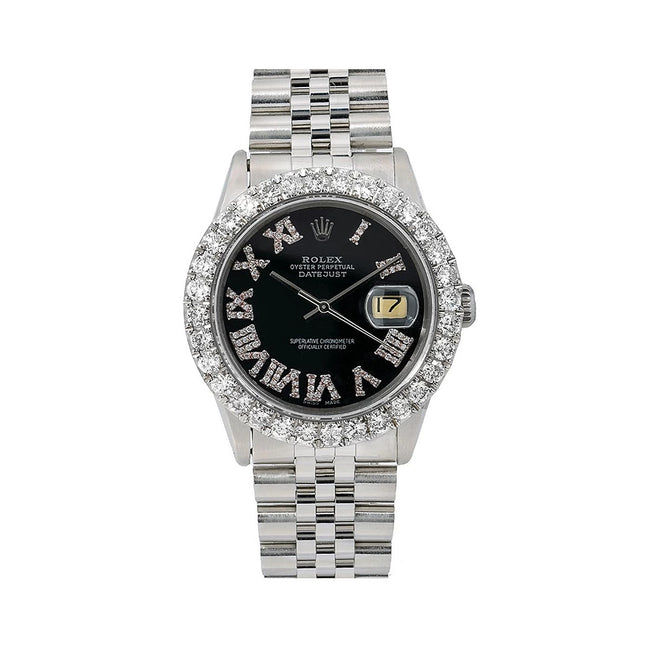Stainless Steel Moisssanite Diamond Wrist Watch