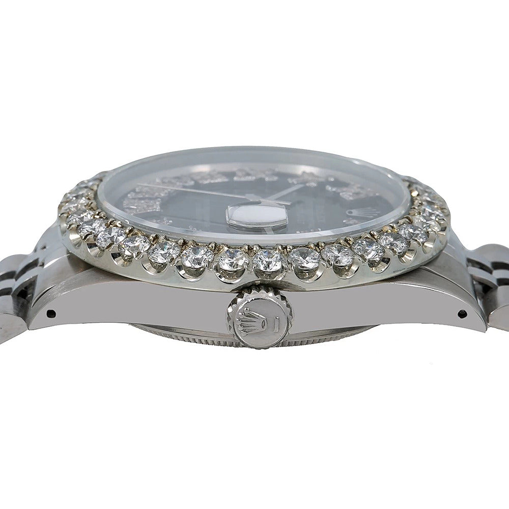 Stainless Steel Moisssanite Diamond Wrist Watch