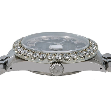 Stainless Steel Moisssanite Diamond Wrist Watch
