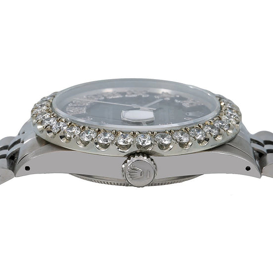 Stainless Steel Moisssanite Diamond Wrist Watch
