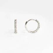 Round Cut Moissanite Lever Back Hoop Earring For Her