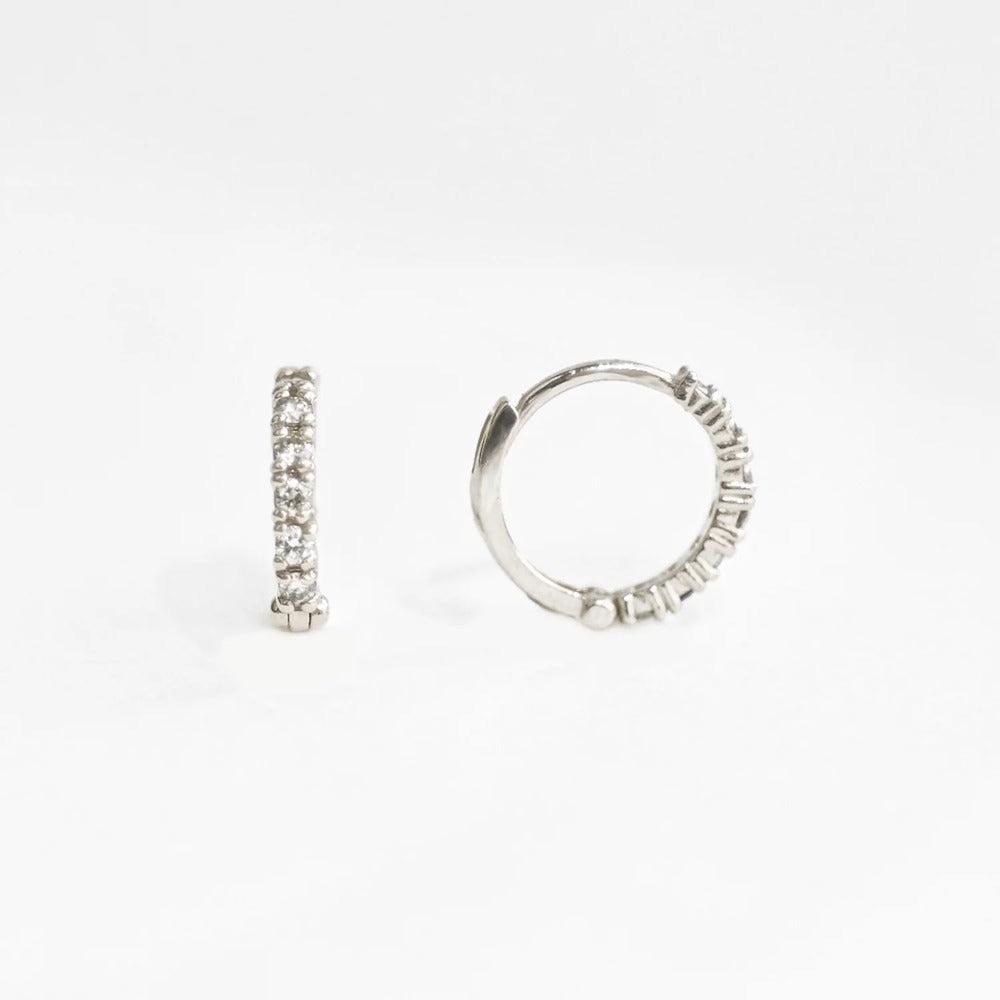 Round Cut Moissanite Lever Back Hoop Earring For Her