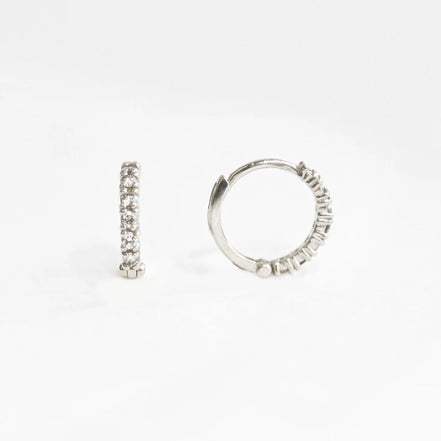 Round Cut Moissanite Lever Back Hoop Earring For Her