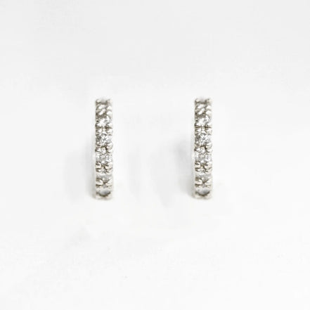 Round Cut Moissanite Lever Back Hoop Earring For Her