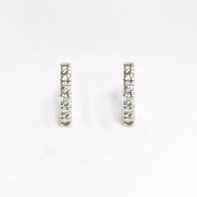 Round Cut Moissanite Lever Back Hoop Earring For Her