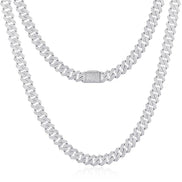 Colorless Moissanite Round Cut Hip Hop Cuban Chain For Mens