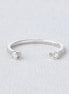 Cuff Style Moissanite Round Cut Wedding Band For Bride
