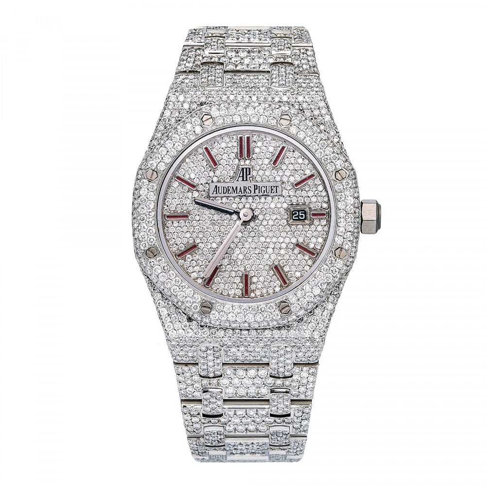 Fully Iced Out D Color Moissanite Wrist Watch