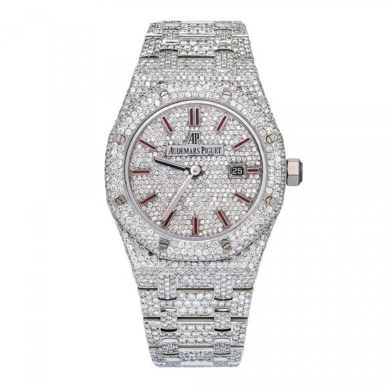 Fully Iced Out D Color Moissanite Wrist Watch