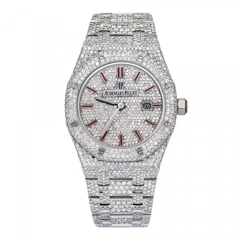 Fully Iced Out D Color Moissanite Wrist Watch