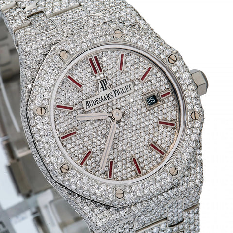 Fully Iced Out D Color Moissanite Wrist Watch