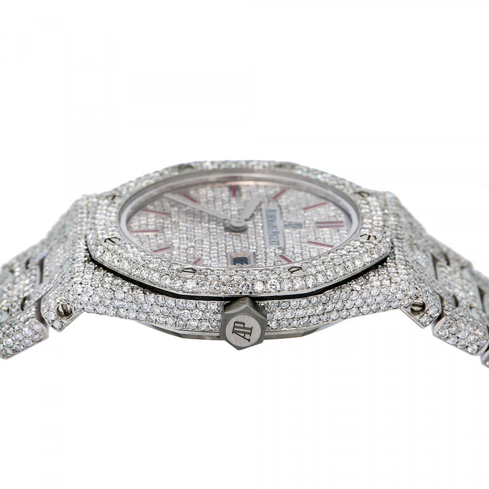 Fully Iced Out D Color Moissanite Wrist Watch