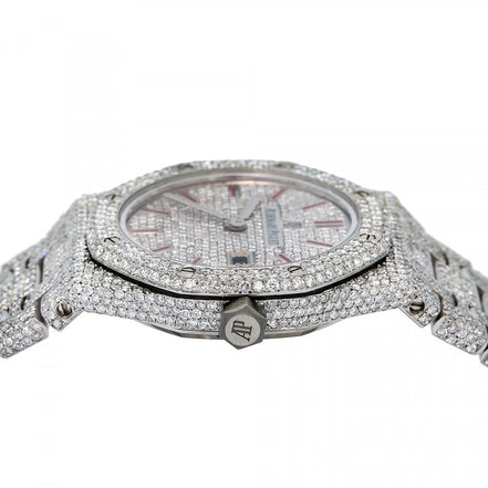 Fully Iced Out D Color Moissanite Wrist Watch