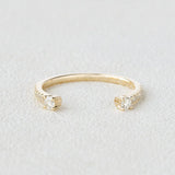 Cuff Style Moissanite Round Cut Wedding Band For Bride