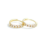 Round Cut Moissanite Lever Back Hoop Earring For Her